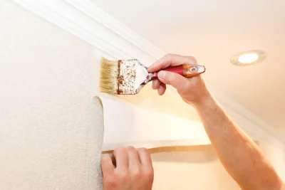 Pose de papier peint au Torquesne — revêtements muraux et toiles de verre